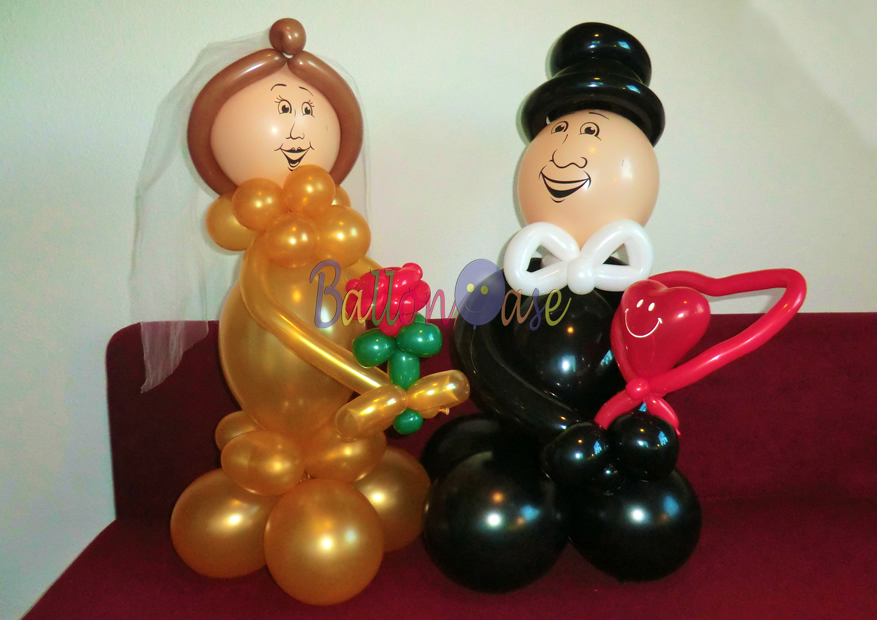 Luftballonfigur Goldenes Paar